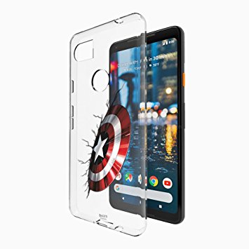 MTT Soft & Flexible Marvel Captain America Printed Back Case Cover for Google Pixel 2 (Captain America 2)