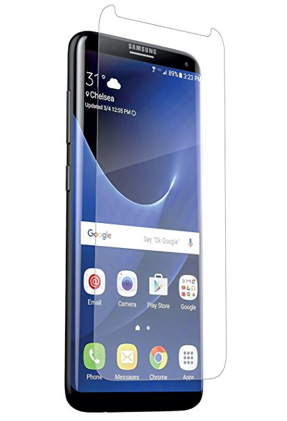 ZAGG Invisible Shield HD Dry-High Definition Clarity-Screen Protector for Samsung Galaxy S8-Case Friendly, Clear