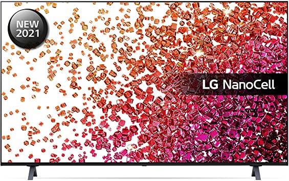 LG 55NANO756PA 55 inch 4K UHD HDR Smart NanoCell TV (2021 Model) with Fast Quad Core Processor 4K, AI Sound, Freeview Play, Prime Video, Netflix, Disney