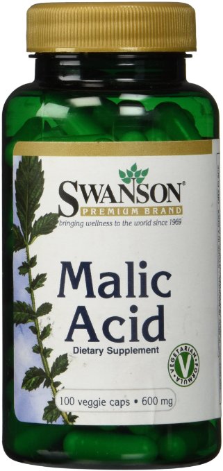 Swanson Malic Acid 600 mg 100 Veg Caps