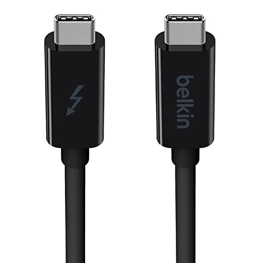 Belkin Thunderbolt 3 Usb Type-C Cable - Featuring Usb-C To Usb-C End Connections On 3 Foot/1 Meter Long Thunderbolt 3 Cable - 20 Gbps Data Transfer Speed - Usb 3.1 Compatible 10GB/s