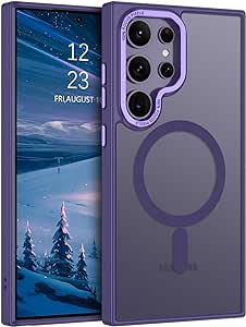 BENTOBEN for Samsung S24 Ultra Case, S24 Ultra Magnetic Case [Compatible with MagSafe] Translucent Matte Slim Shockproof Women Men Protective Case Cover for Samsung Galaxy S24 Ultra 6.8",Purple