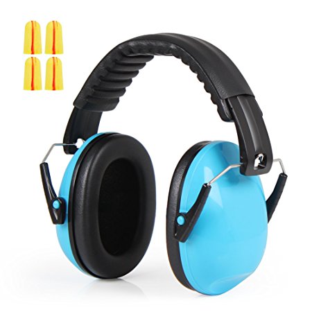 Kootek Kids Ear Muffs, Safety Noise Reduction NRR 25dB Hearing Protection with 2 Pair Soft Foam Earplugs, Ear Defenders for Shooting Sports Events for Children, Infants, Small Adults, Women