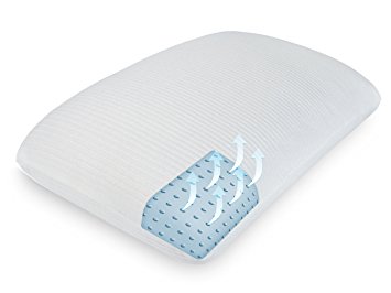 SensorPEDIC Classic Comfort Memory Foam Bed Pillow with Ventilated iCOOL Technology Standard, White