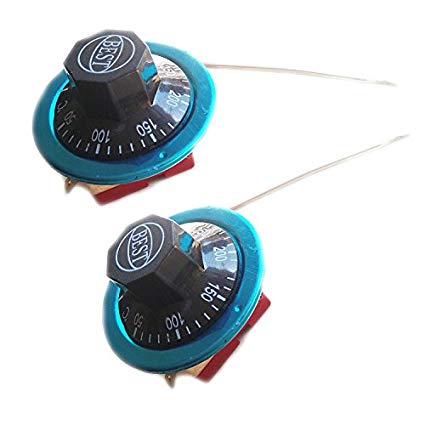 Rannb Rotary Switch Temperature Controller Capillary Thermostat 50-300 Celsius 2 Pack (50-300C)