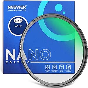 NEEWER 67mm MC UV Protection Filter 24 Layer Multi Resistant Nano Coatings/HD Optical Glass/Water Repellent/Scratch Resistant/Aluminum Alloy Ultra Slim Frame/Ultraviolet Filter