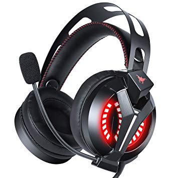 PS4 Headset-Combatwing PS4 Gaming Headset with 7.1 Surround Sound, Xbox One Headset with Noise Canceling Mic, Over-Ear Headphones for PS4