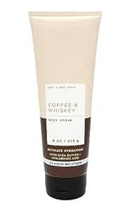 Bath and Body Works Coffee & Whiskey Hyaluronic Acid Body Cream For Men 8 Ounce (Coffee & Whiskey)