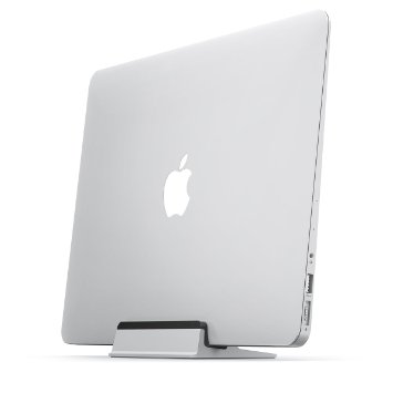 UPPERCASE KRADL Air with Contrast Black Small Profile Aluminum Vertical Stand for MacBook Air