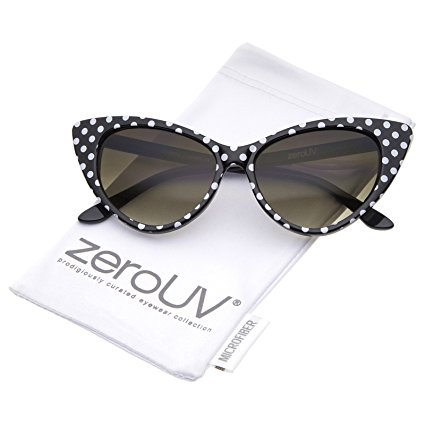 zeroUV - Women's Retro Oversized High Point Cat Eye Sunglasses 54mm