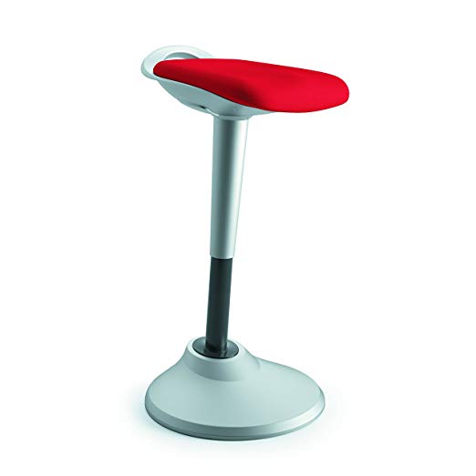 HON Perch Stool, Sit to Stand Backless Stool for Office Desk, Red (HVLPERCH)