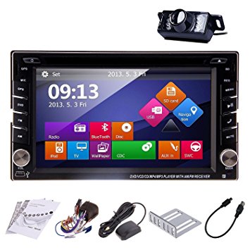 Ouku In-Dash Double-DIN Car Dvd Player with Touch Screen Lcd Monitor, 6.2-Inch