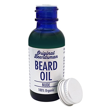 Best Beard Oil & Conditioner, 100% Pure Organic Oils, Unscented, Stop Itch, No More Beard Dandruff, Soften Coarse Hair, Lightweight, Doesn't Clog Pores, 1 fl oz, Original Beardsman