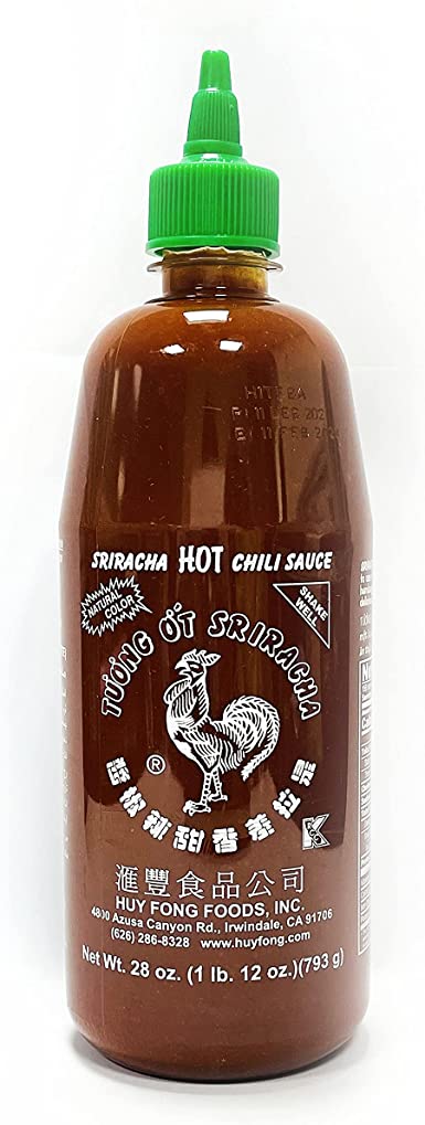 Huy Fong Sriracha Hot Chili Sauce, 28 Oz / 740 ml (Pack of 1)