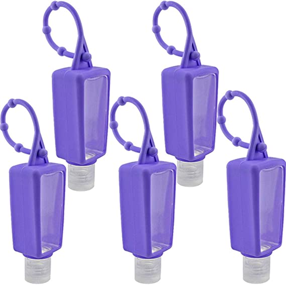 5Pcs/Pack 30ml Empty Silicone Bottles Portable Travel Containers Hanging Case Refillable Travel Accessories (30mlx5)