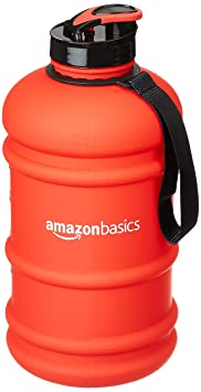 AmazonBasics Sports Water Bottle with Handle, Red