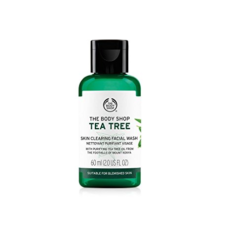 The Body Shop Tea Tree Skin Clearing Facial Wash, Made with Tea Tree Oil, for Blemish-Prone Skin, 100% Vegan, 2.0 fl. oz.