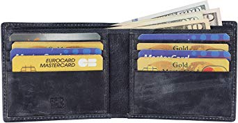 RFID Blocking Leather BiFold Wallets For Men With ID Window And Credit Card Slots comes in a Gift Box