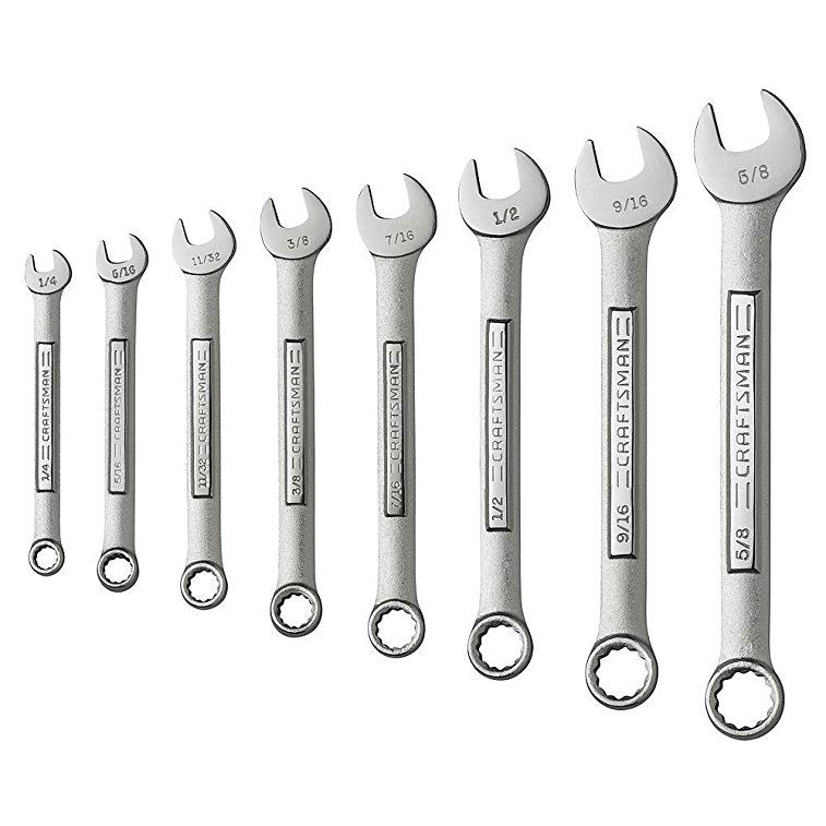 Craftsman 8-Piece Standard 12 Point Combination Wrench Set, 9-47242