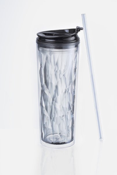 Cupturereg Crystal Click and Seal Shake Tumbler Cup for Hot or Cold Drinks - 22 oz Black Diamond