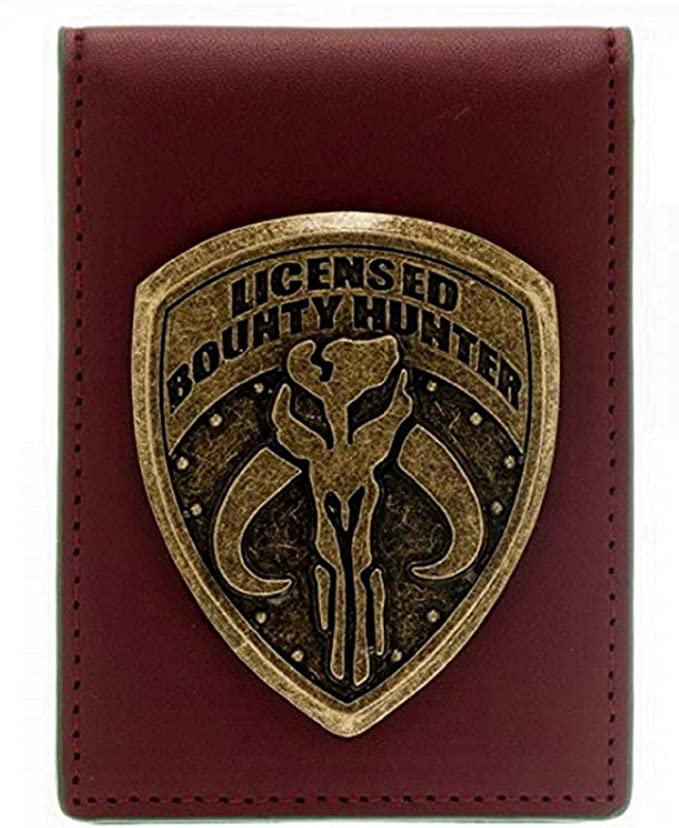 Star Wars Bounty Hunter Metal Badge Leather Wallet