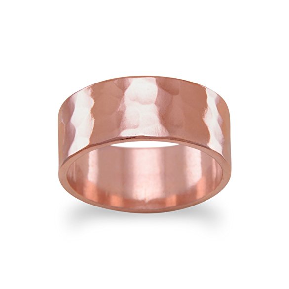 8mm Solid Copper Hammered Ring (Sizes 6-12)
