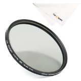 KampF Concept 77mm Super Slim Multi Coated CPL Circular Polarizing Glass Filter for Camera lenses  Microfiber Cleaning Cloth