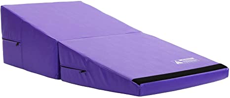 Commercial Bargains Purple Gymnastics Mat, Folding Gymnastics Cheese Wedge Mat, Gym Fitness Skill Shape Tumbling Mat for Kids Play, Home Exercise, Aerobics
