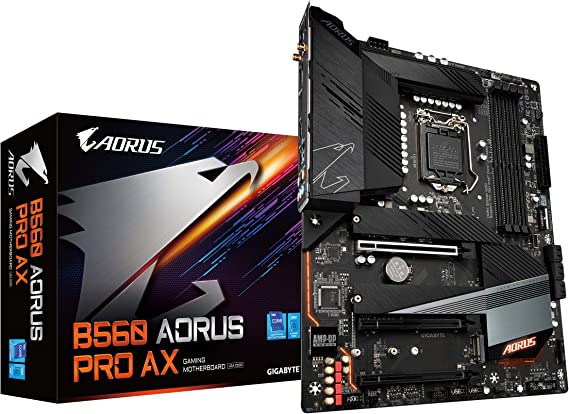 GIGABYTE B560 AORUS PRO AX (LGA 1200/ Intel/ B560/ ATX/Triple M.2/ PCIe 4.0/ USB 3.2 Gen2X2 Type-C/Intel WiFi 6/2.5GbE LAN/Motherboard)