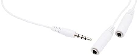 Monoprice 107116 Headphone Splitter with Separate Volume Controls, White