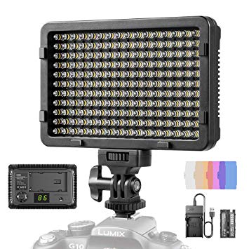 LED Video Light,176 LED Ultra Bright Dimmable Camera Panel Light