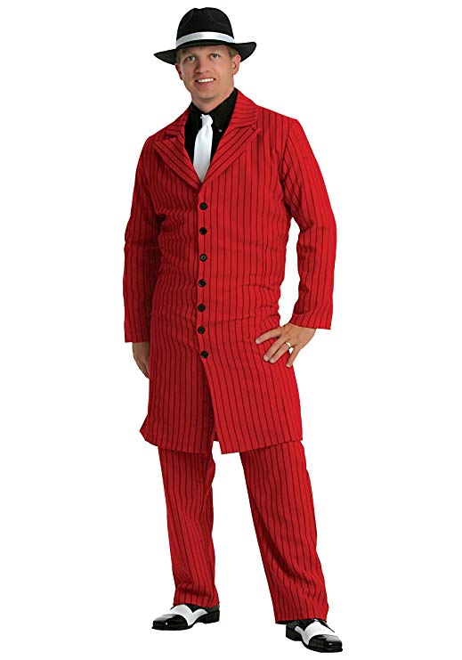 Red Gangster Zoot Suit Costume