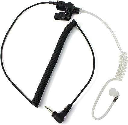 Retevis 1 Pin 3.5mm Tube Earpiece, Receiver Only Surveillance Headset with Acoustic Tube Earpiece for Motorola Two Way Radio/Phone/Speaker Mic(1 Pack)