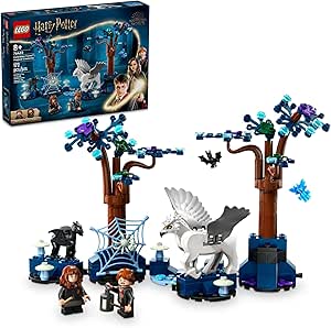 LEGO Harry Potter Forbidden Forest : créatures magiques, jouet phosphorescent pour enfants avec bec de Buckbeak et figurines d'animaux fantastiques, idée cadeau Harry Potter pour filles et garçons