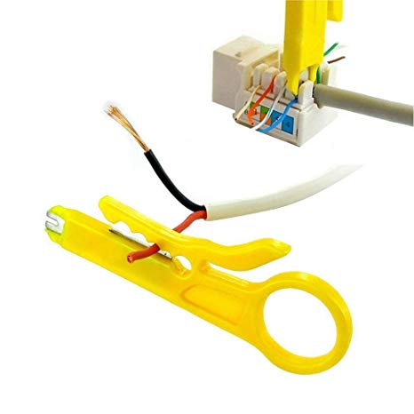 Mini Wire Stripper Cutter Punch Down Plier Crimper for Network Cable RJ45 CAT-6 Data