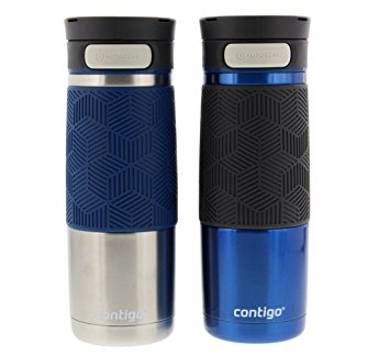 Contigo Autoseal Transit Stainless Steel Travel Mug with Grip, 16oz - Stainless Steel Monaco & Monaco Blue