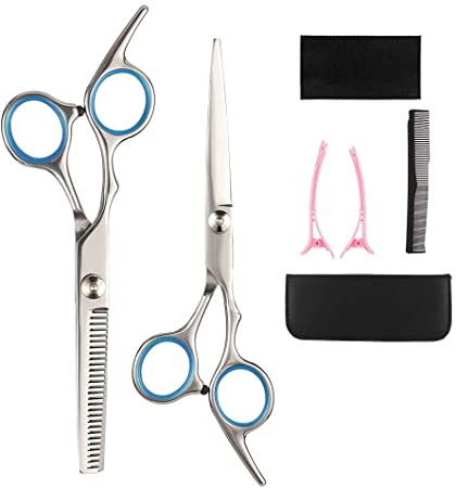 Hairdressing Scissors Kits Stainless Steel Hair Cutting Shears Set,Scissors Hair Scissor Professional Barber/Salon/Home Shear Kit(Scissors Kits)