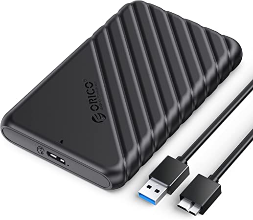 ORICO 2.5 inch External Hard Drive Enclosure USB 3.0 to SATA III for 7mm and 9.5mm SATA HDD SSD Tool Free [UASP Supported],25PW1-U3