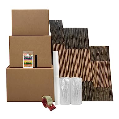 UBOXES 5 Room Moving Kit 62 big moving boxes & $94 of moving supplies