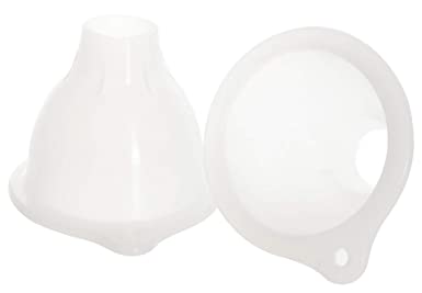 2 Pack Funnel for Squeeze Bottles - Wide Funnel Opening for Squeeze Bottles Like FIFO- for Ice, Dressing, Batter, Thick Sauces, Paint etc Flexible Silicone – No BPA 3.25” Top Diameter 1.25”