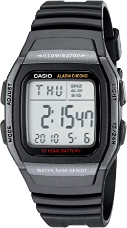 Casio Men's Classic Quartz Watch with Resin Strap, Black, 22 (Model: EAW-W-96H-1BV)