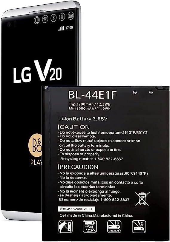 3200mAh Li-Ion Battery for LG V20 BL-44E1F US996, AT&T H910, T-Mobile H918, Verizon VS995, Sprint LS997 Spare Battery