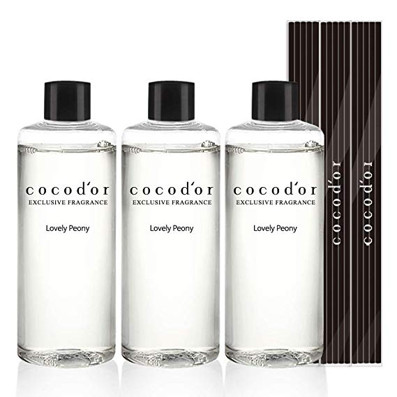 Cocod'or Reed Diffuser Oil Refill/6.7oz/Lovely Peony/3 Pack