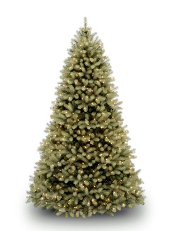 National Tree 7.5-Feet "Feel-Real" Downswept Douglas Fir Tree, Hinged, 750 Clear Lights (PEDD1-312-75)