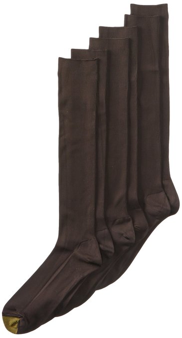 Gold Toe Mens 3-Pack Metropolitan Over-the-Calf Dress Socks