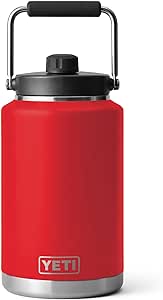 YETI Rambler Gallon Jug, Vacuum Insulated, Stainless Steel with MagCap, Rescue Red