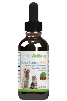 Pet wellbeing - Kidney Support Gold for cats - Natural Support for Kidney Health in Cats - 2oz(59ml)