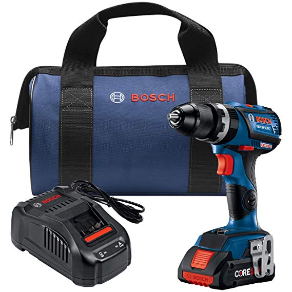 Bosch GSB18V-535CB15 18V EC Brushless Connected-Ready Compact Tough 1/2 In. Hammer Drill/Driver with (1) CORE18V 4.0 Ah Compact Battery