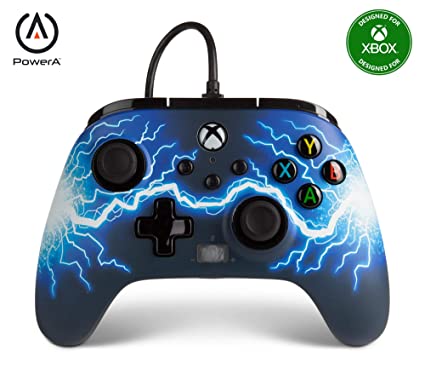 PowerA Enhanced Wired Controller for Xbox Series X|S - Arc Lightning, Gamepad, Wired Video Game Controller, Gaming Controller, Xbox Series X|S - Xbox Series X