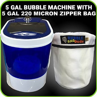 Bubble Machine 6 Gallon Small Mini Portable Compact Washer Extracting Washing Machine with 220 Micron Zipper Bag
